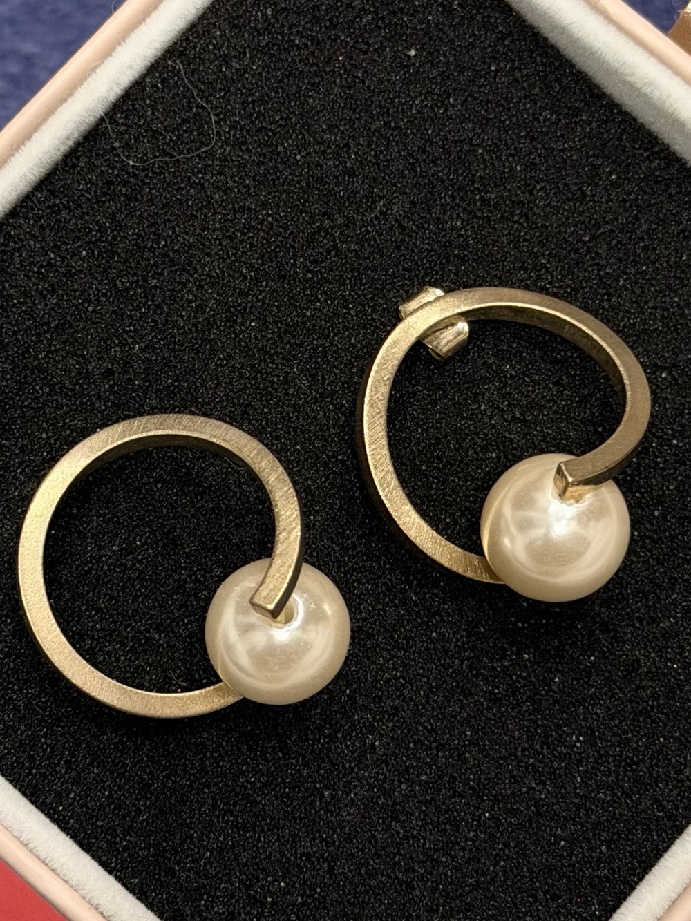 Pearl Circle Earrings